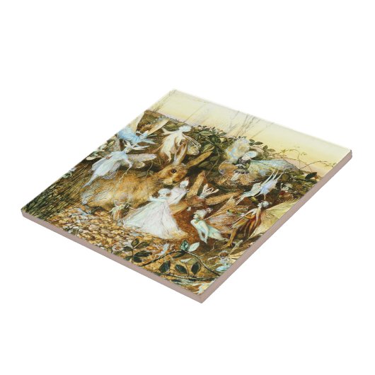 Fairies en konijn tegeltje (Zijkant)