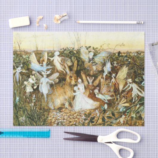 Fairies en konijn tissuepapier (Craft)