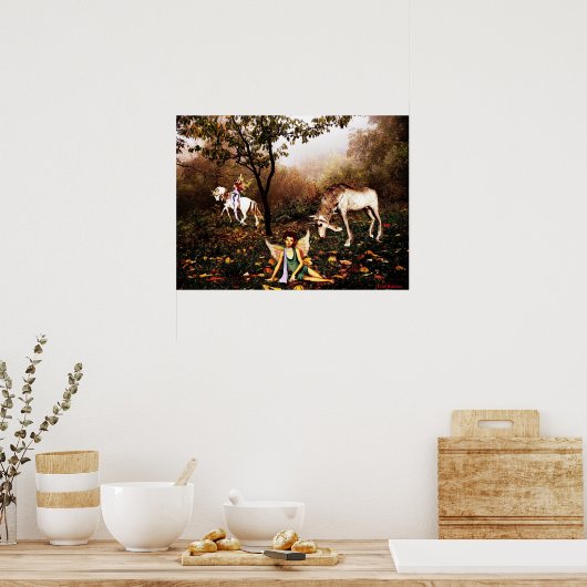 Fairies en Unicorns Poster (Keuken)