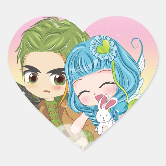 Fairies Familie Sticker Liefde - Mooie x Abhor (Voorkant)