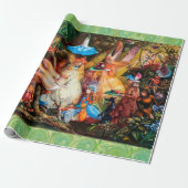 FAIRIES FAVORITE BIRD Enchanted Bossen Wrappin Cadeaupapier (Uitgerold)