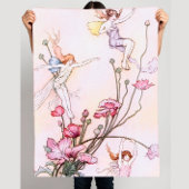 Fairies Flowers  Waterverf Fleece Deken