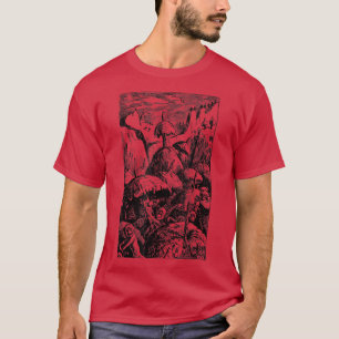Fairies gnomen en paddenstoelen in een valleien b t-shirt