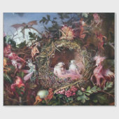 Fairies in a Birds Nest, John Anster Fitzgerald Cadeaupapier (Vlak)