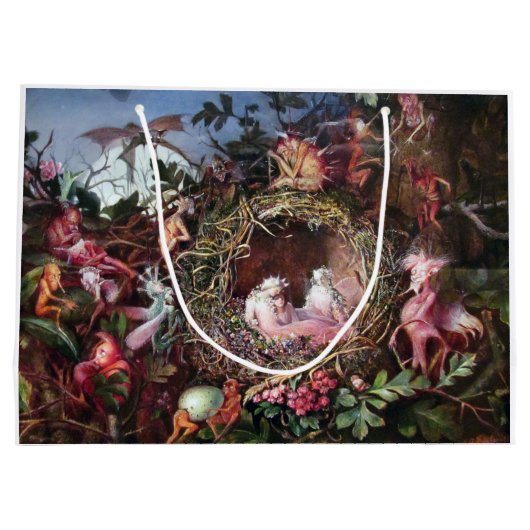 Fairies in a Birds Nest, John Anster Fitzgerald Groot Cadeauzakje (Achterkant)