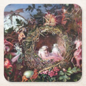 Fairies in a Birds Nest, John Anster Fitzgerald Kartonnen Onderzetters (Voorkant)