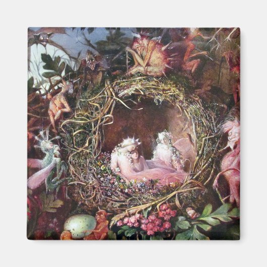 Fairies in a Birds Nest, John Anster Fitzgerald Magneet (Voorkant)