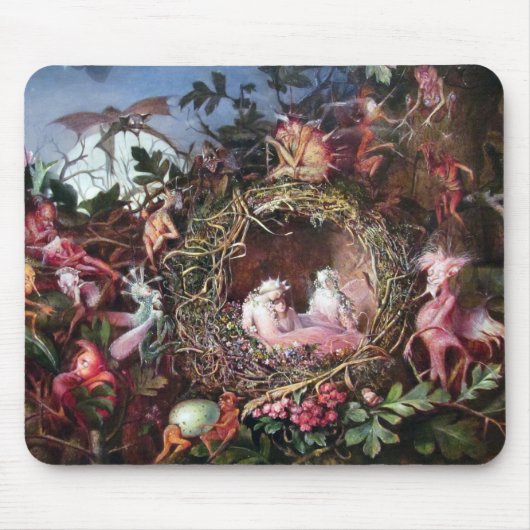 Fairies in a Birds Nest, John Anster Fitzgerald Muismat (Voorkant)