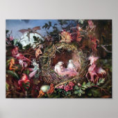 Fairies in a Birds Nest, John Anster Fitzgerald Poster (Voorkant)