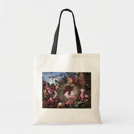 Fairies in a Birds Nest, John Anster Fitzgerald Tote Bag (Voorkant)
