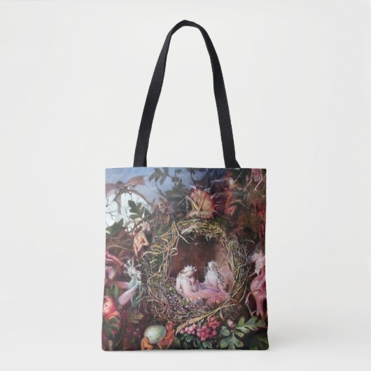 Fairies in a Birds Nest, John Anster Fitzgerald Tote Bag (Voorkant)