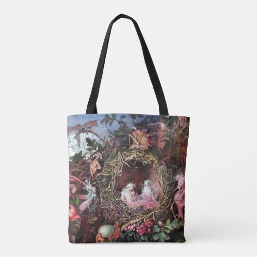 Fairies in a Birds Nest, John Anster Fitzgerald Tote Bag (Achterkant)