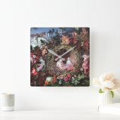 Fairies in a Birds Nest, John Anster Fitzgerald Vierkante Klok (Huis)