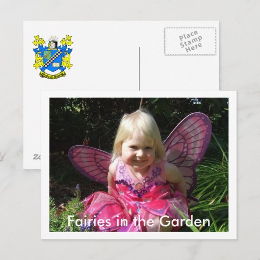 Fairies in de tuin briefkaart (Voorkant / Achterkant)