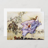 Fairies in het Briefkaart Trees (Voorkant / Achterkant)