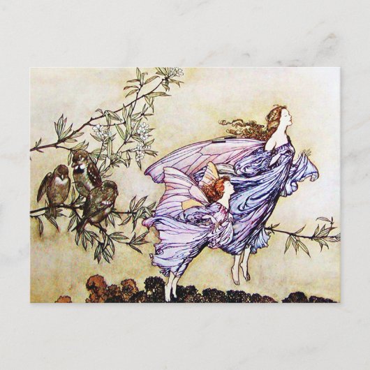 Fairies in het Briefkaart Trees (Voorkant)