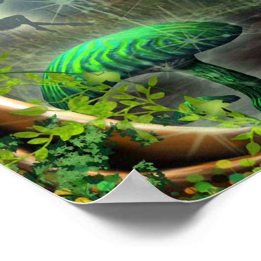 fairies in het hout poster (Hoek)