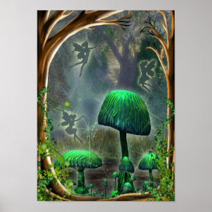 fairies in het hout poster