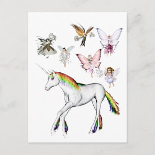 Fairies Kleur de Unicorn Briefkaart