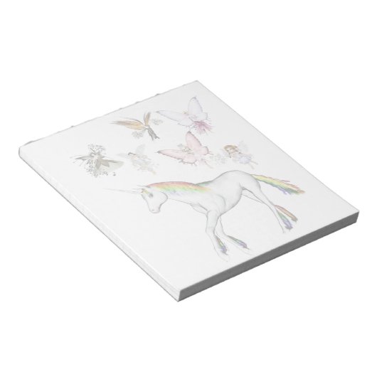 Fairies Kleur de Unicorn Notitieblok (Schuin)