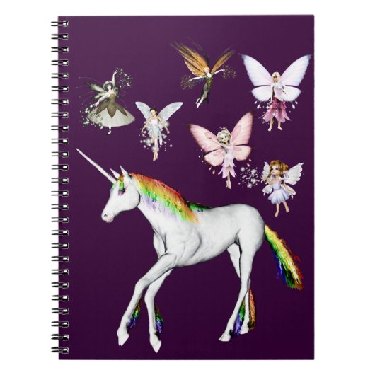 Fairies Kleur de Unicorn Notitieboek (Voorkant)