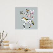 Fairies Kleur de Unicorn Poster (Keuken)