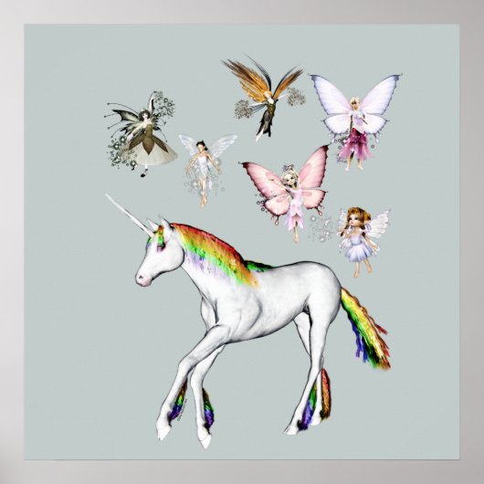 Fairies Kleur de Unicorn Poster (Voorkant)