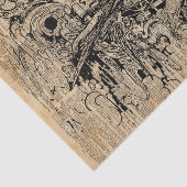  Fairies Magic Illustration Antiek Ink Art Tissuepapier (Detail)