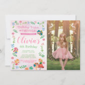 Fairies, Magical Birthday Invitation met foto Kaart (Voorkant)