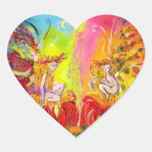 FAIRIES OF DAWN ,Fantasy Hart Sticker