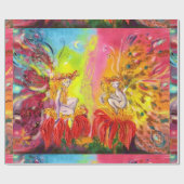 FAIRIES OF DAWN / Fantasy Kerstgroeten Cadeaupapier (Vlak)