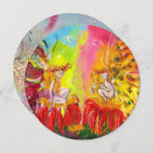 FAIRIES OF DAWN, Magic Blue Gold Sparkles Kaart (Voorkant / Achterkant)