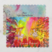 FAIRIES OF DAWN, Magic Blue Gold Sparkles Kaart (Voorkant / Achterkant)