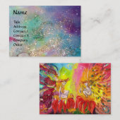 FAIRIES OF DAWN / MAGISCHE FONKELS IN BLAUW GOUD B VISITEKAARTJE (Voorkant / Achterkant)