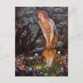 Fairies op een midzomernacht in meisjesdroom briefkaart (Voorkant)