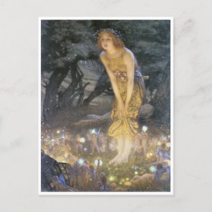 Fairies op Midzomeravond door Edward R. Hughes Briefkaart