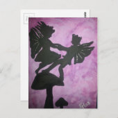 Fairies op paddenstoelen.jpg briefkaart (Voorkant / Achterkant)