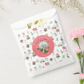 Fairies Pink Floral Mushroom Fairy Castle Verjaard Bedankzakje (Gezegeld)