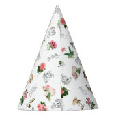 Fairies Pink Floral Mushroom Fairy Castle Verjaard Feesthoedjes (Achterkant)