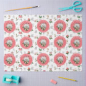 Fairies Pink Floral Mushroom Fairy Castle Verjaard Tissuepapier (Craft)