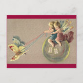 Fairies Riding Bubble Briefkaart (Voorkant)
