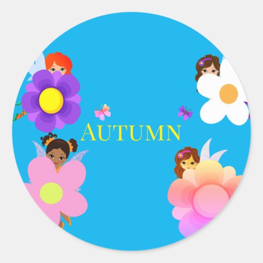 Fairies Ronde Sticker (Voorkant)