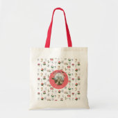 Fairies Roze Bloemen Mushroom Fairy Kasteel Monogr Tote Bag (Voorkant)