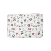 Fairies Roze Bloemen & Paddestoel Fairy Patroon Badmat (Voorkant)
