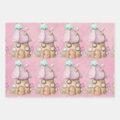 Fairies Roze Paarse Geel Verpakking Papier Inpakpapier Vel (Voorkant 3)