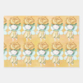 Fairies Roze Paarse Geel Verpakking Papier Inpakpapier Vel (Voorkant)