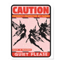 Fairies Sign Poster