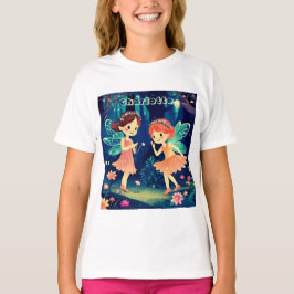 Fairies spelen in de betoverde bosnaam t-shirt