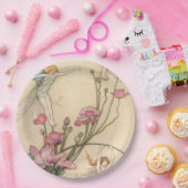 Fairies springt op bloemen papieren bordje (Feest)