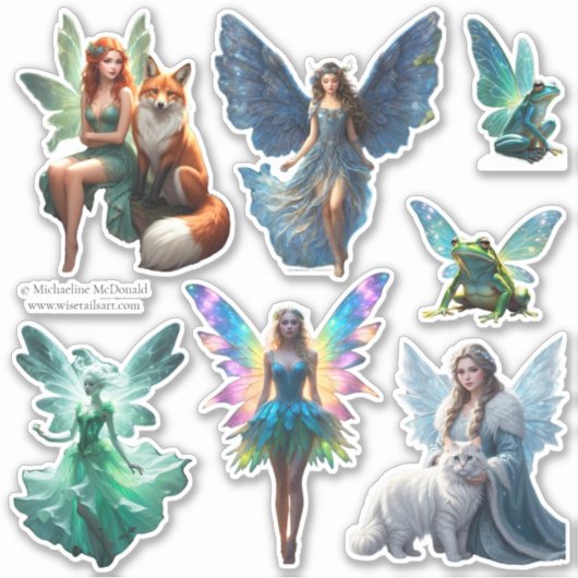 Fairies Sticker Sheet door Michaeline McDonald (Voorkant)